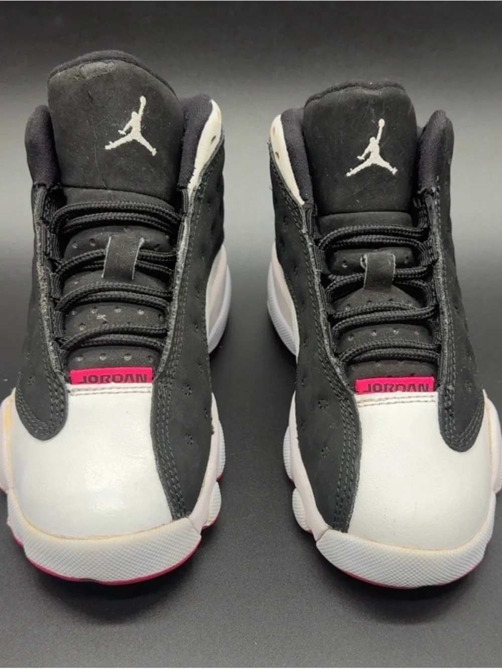 Jordan Air Jordan 13 Retro 439358-010 Black White Pink Sneakers kids size 11c